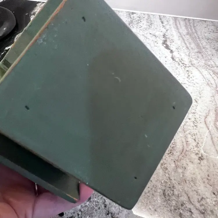 016 Vintage Upcycled Hand Painted Green Rustic Folkart Cottagecore Farmhouse Bird House