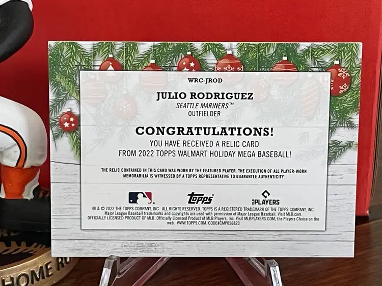 Julio Rodriguez Patch Relic Lot 2022 Holiday 2023 Fathers Day - Seattle Mariners 