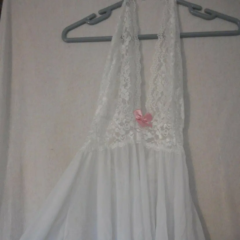 Sheer White Lacy Babydoll Lingerie babydoll nightgown