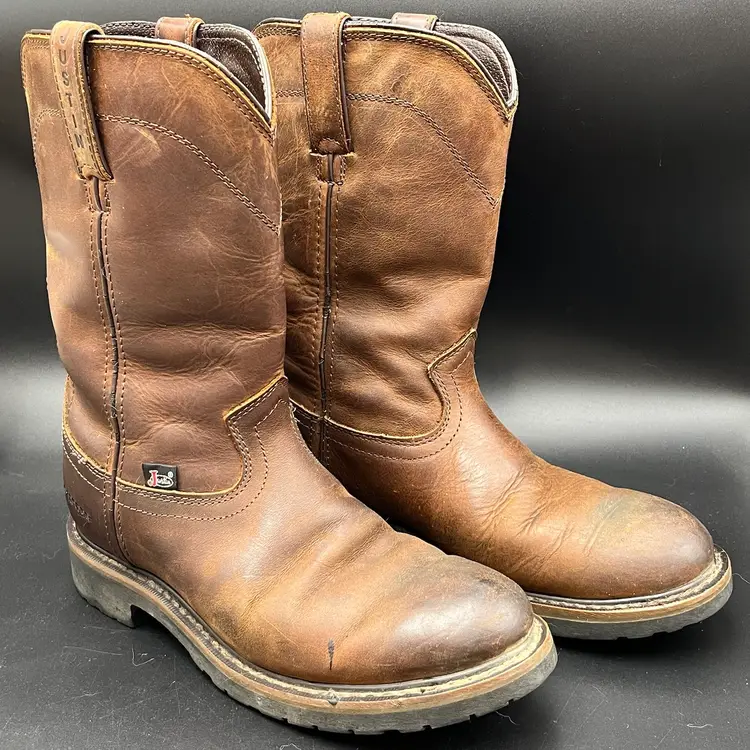 Justin Original Workboots Worker II Boots Mens Size 8D Wyoming Waterproof WK4960