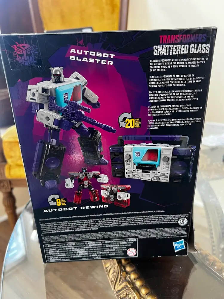 Hasbro Transformers Shattered Glass - AUTOBOT BLASTER & REWIND NIB