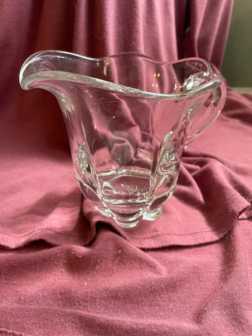 Vintage Duncan & Miller Canterbury clear pressed glass pitcher.