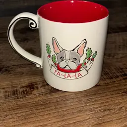 Spectrum Designs 20 oz French Bulldog Christmas Stoneware Coffee Cup Mug