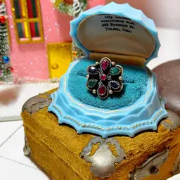 Stunning Multi Gemstone Ring Size 8