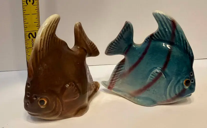 Vintage Ceramic Fish Salt and Pepper Shakers