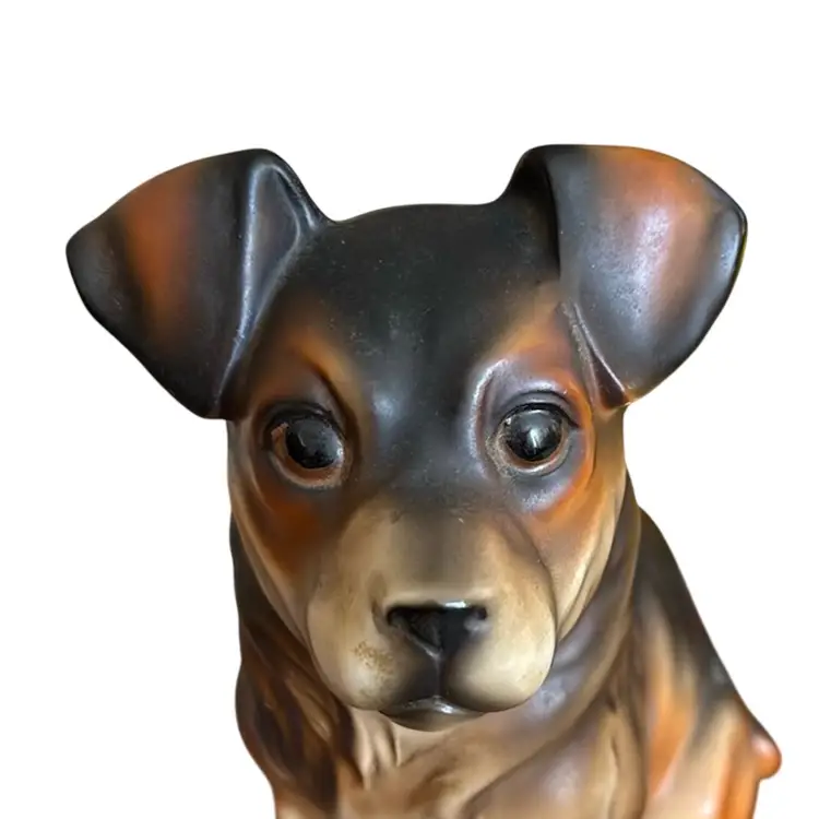 Vintage Dog Figurine ENESCO Porcelain Ceramic Shepard Pup Japan Black & Brown & White READ
6-1/2” T x 4-1/2” L x 3” W