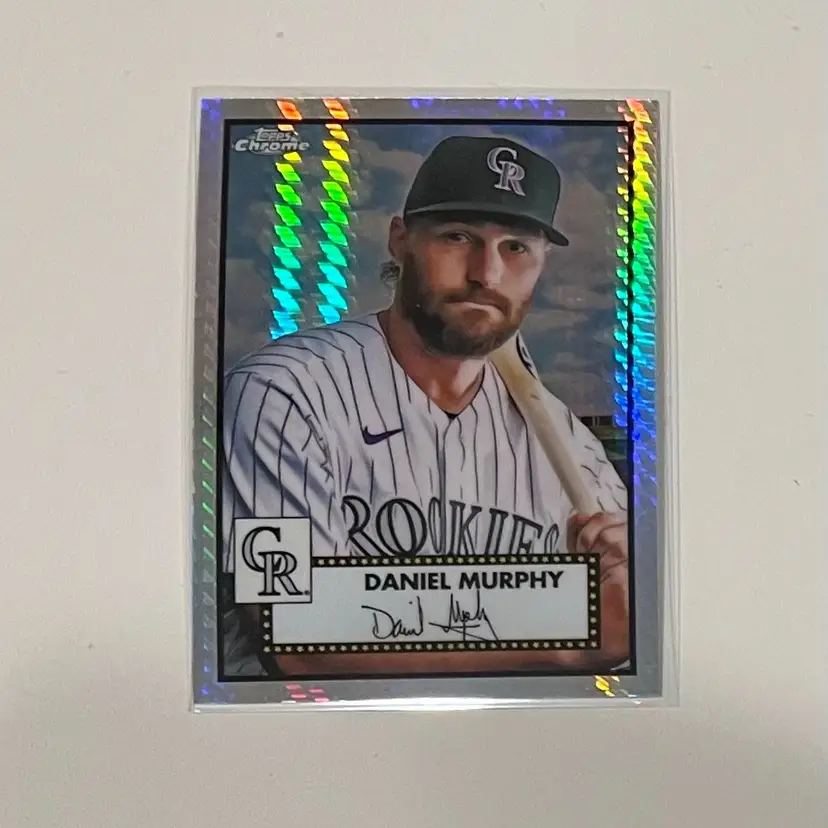 Daniel Murphy Chrome Platinum Prism Refractor Colorado Rockies