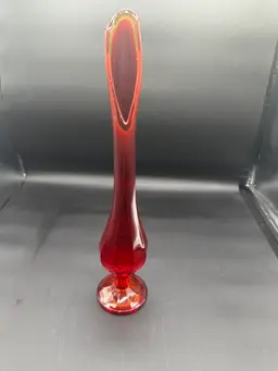 Viking Swung Glass Vase Glows