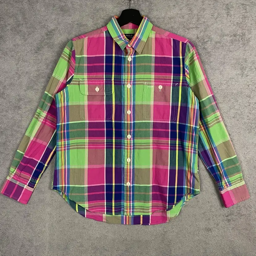 Polo Ralph Lauren Shirt Mens Medium Multicolor Plaid Button Down Long Sleeve