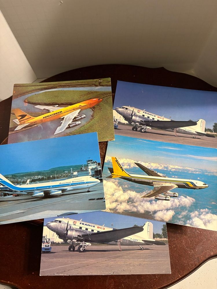 Airplane Postcards, Lot Of 5