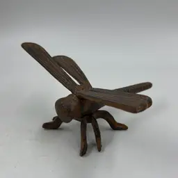 Rustic Cast Iron Metal Dragonfly Figurine