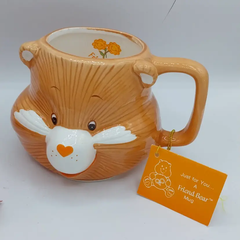 Care Bears Vintage 1984 Ceramic "Friend Bear" Coffee Cup Mug American Greetings