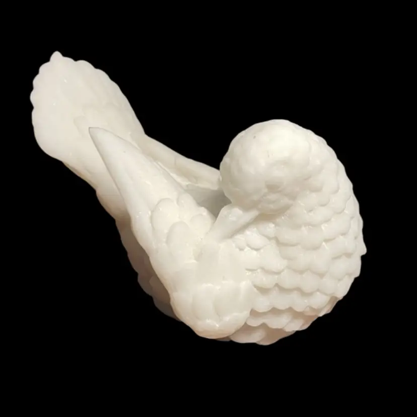 #2 Vintage Carved White Dove