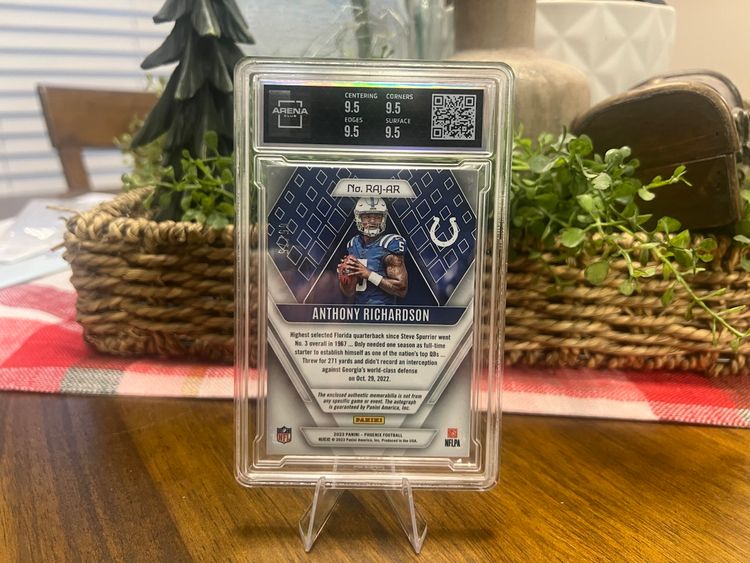 2023 Panini Phoenix Yellow Prime #RAJ-AR Anthony Richardson RPA - Arena Club 9.5/10 Auto! 65/75!