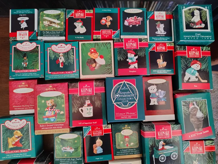 42 Hallmark ornaments 1980s-90s Lot #3