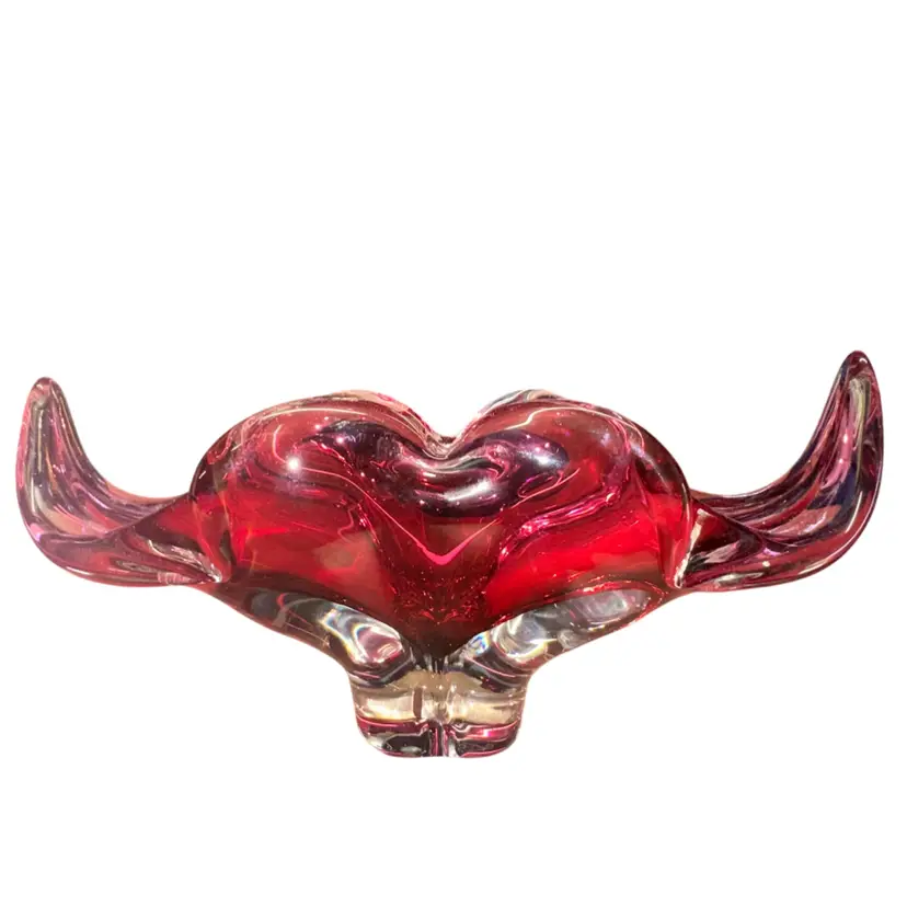 1960s Czech art glass bowl designed by Josef Hospodka for the Chřibská glassworks