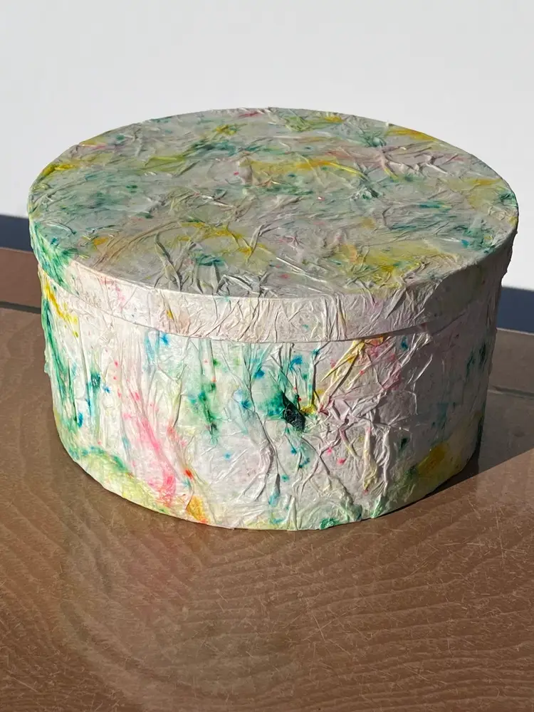 Handmade Paper Vintage Hatbox
