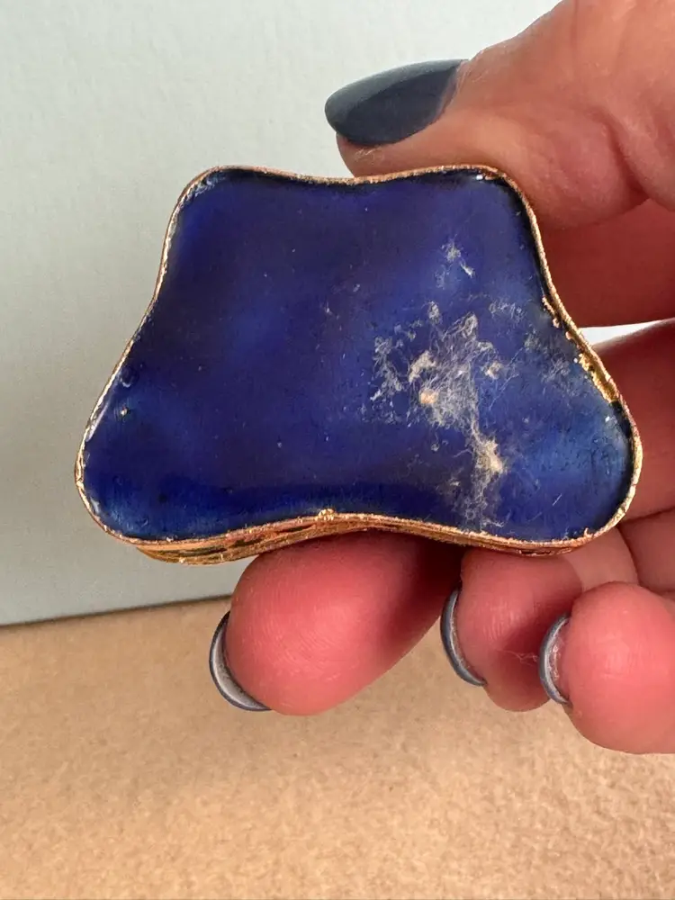 Vintage cloisonné enameled trinket box with floral motifs