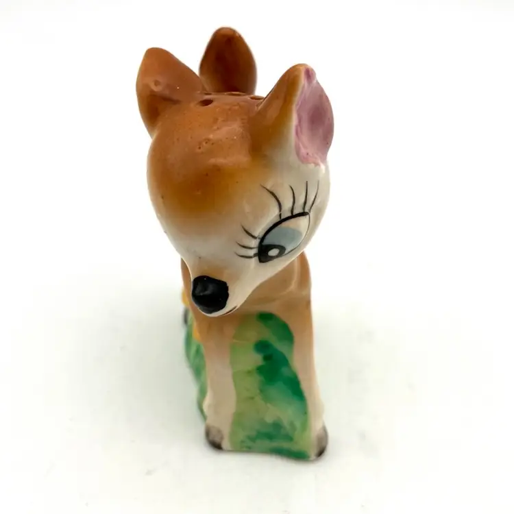BIN - Vintage Big Eyed Fawn Single Shaker Japan 3.375”