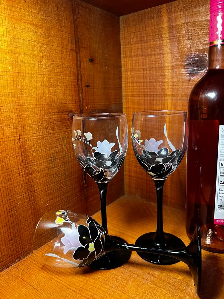 1980s Luminarc France Wine Glasses