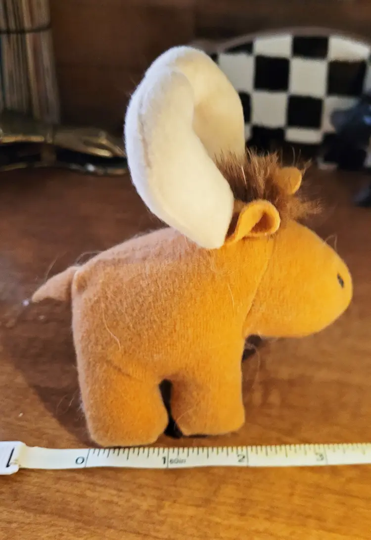 Vintage McDonald's Happy Meal Toy Plush Animal Pals Moose #4 c.1997