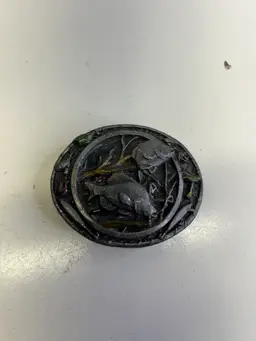 Vintage Bergamot Brass Works Belt Buckle Crappie Fish 1986