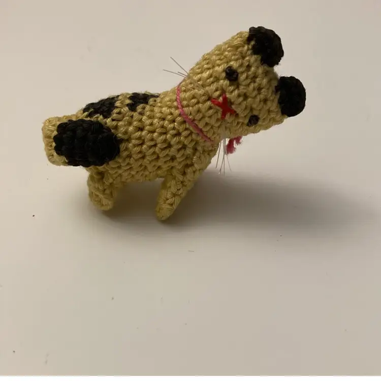 Vintage Mini Japanese Amigurumi Crochet Cat