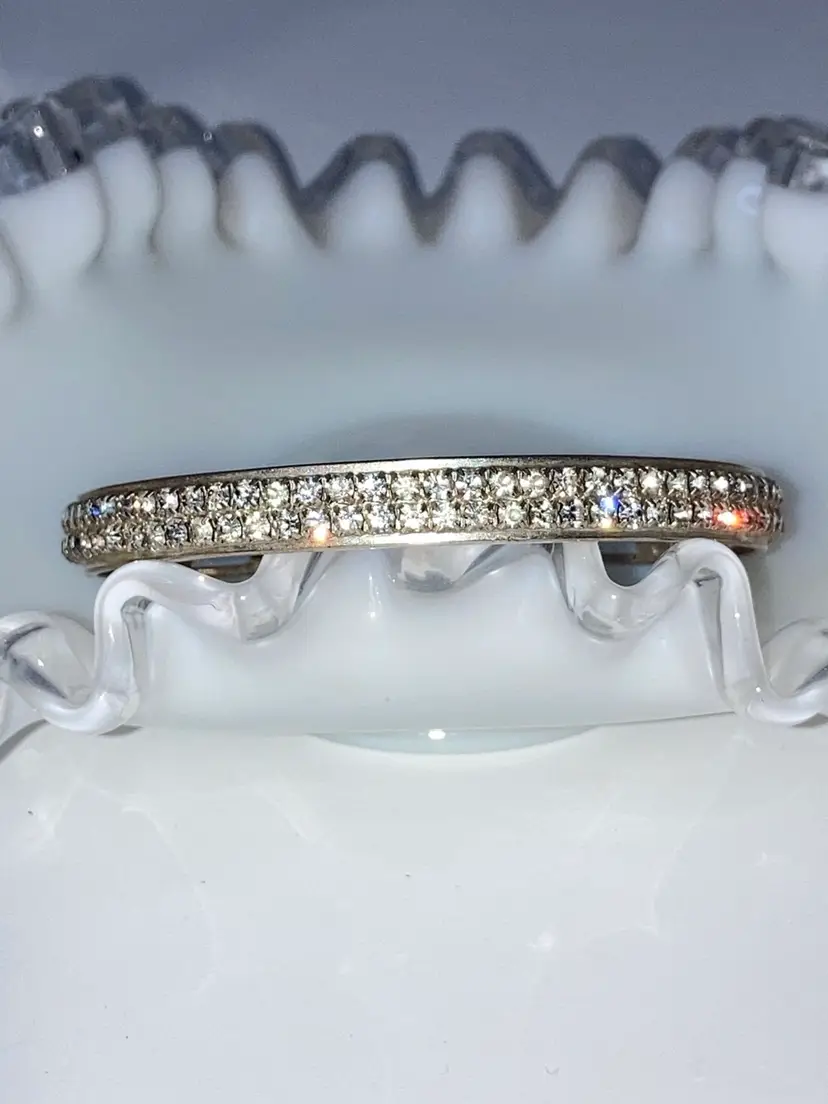 Vintage .800 Sterling Silver Bracelet 2 1/2” Inside Diameter! Acid TESTED!