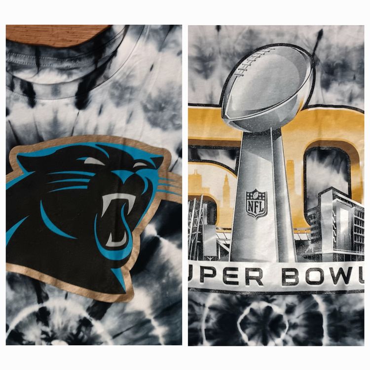 Nike Carolina Panthers tie dye t-shirt Super Bowl 50 NFL Football