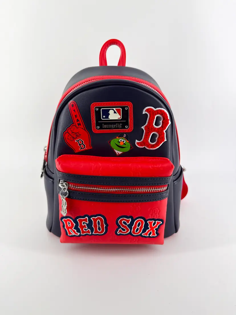 NWT Loungefly Official MLB Boston Red Sox Patches Mini Backpack MLBBK0025