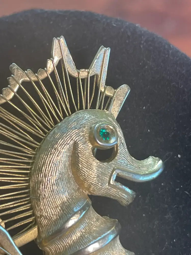 Vintage Monet Seahorse Brooch