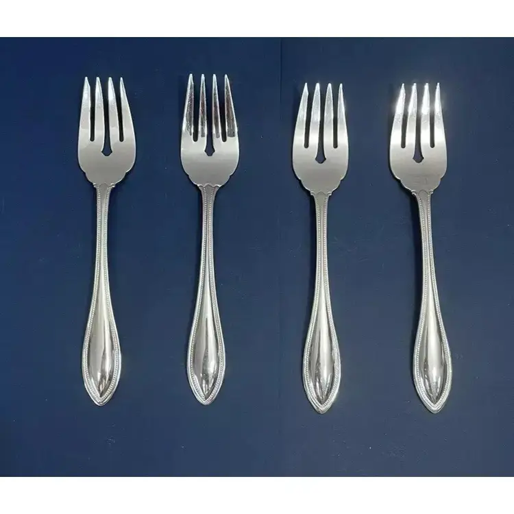 Oneida Arbor American Harmony Set of 4 Salad Dessert Forks Stainless Flatware USA