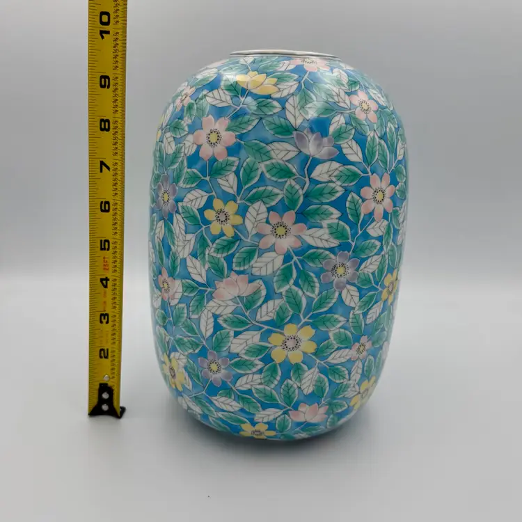 Vintage Porcelain Floral Vase/ Jar