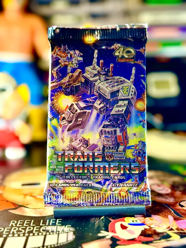 1x 2024 Transformers 40th Anniversary |  Collector Trading Foil Hobby Card Pack by Dynamite Cards.