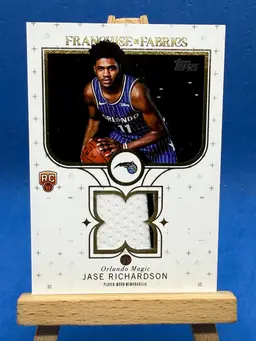 2025-26 Topps Jase Richardson RC Franchise Fabrics Jersey Relic Orlando Magic B02