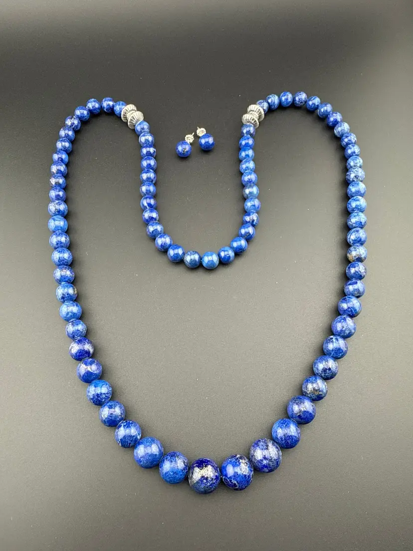 HSN Lapis Convertible Necklace Bracelet and Earring Set