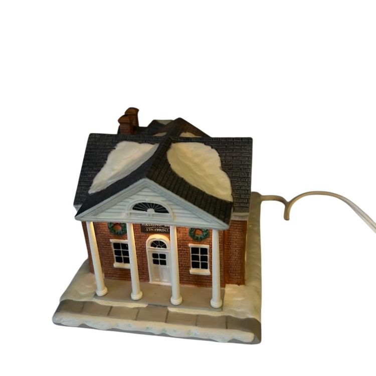 Vintage Norman Rockwell “ The Bank” Ceramic Numbered In Box @9x7x9
