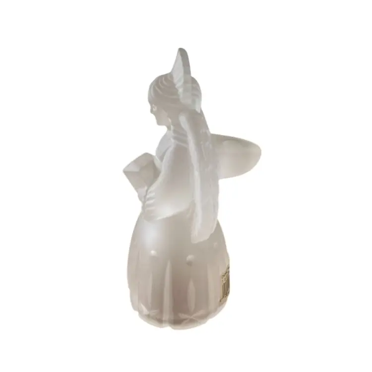 Mikasa Frosted Glass Choral Christmas Angel Candleholder