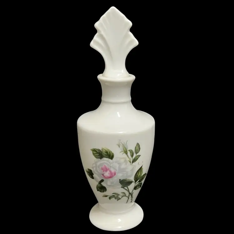 Porcelain - Vintage Perfume with Stopper- Vanity- Likely Lefton 6”