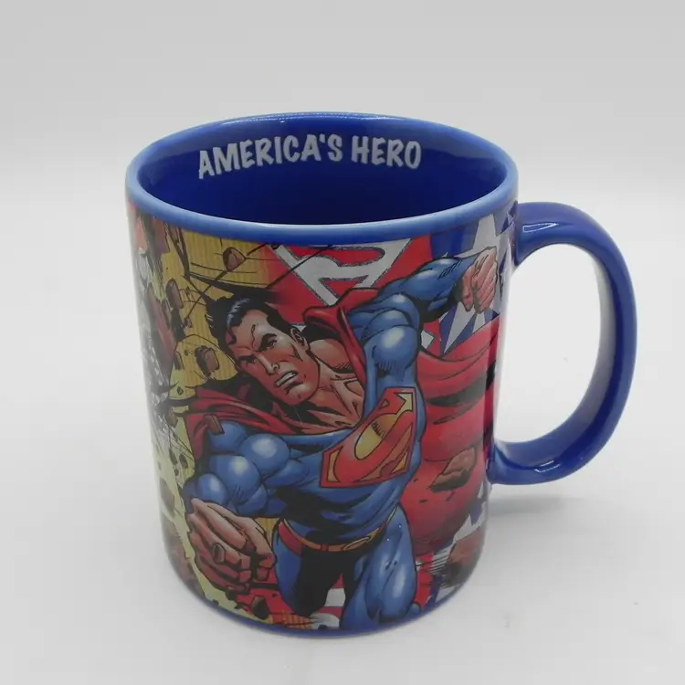 DC Comics Classic Superman Mug Americas Hero 20 oz Coffee Cup Ceramic Large