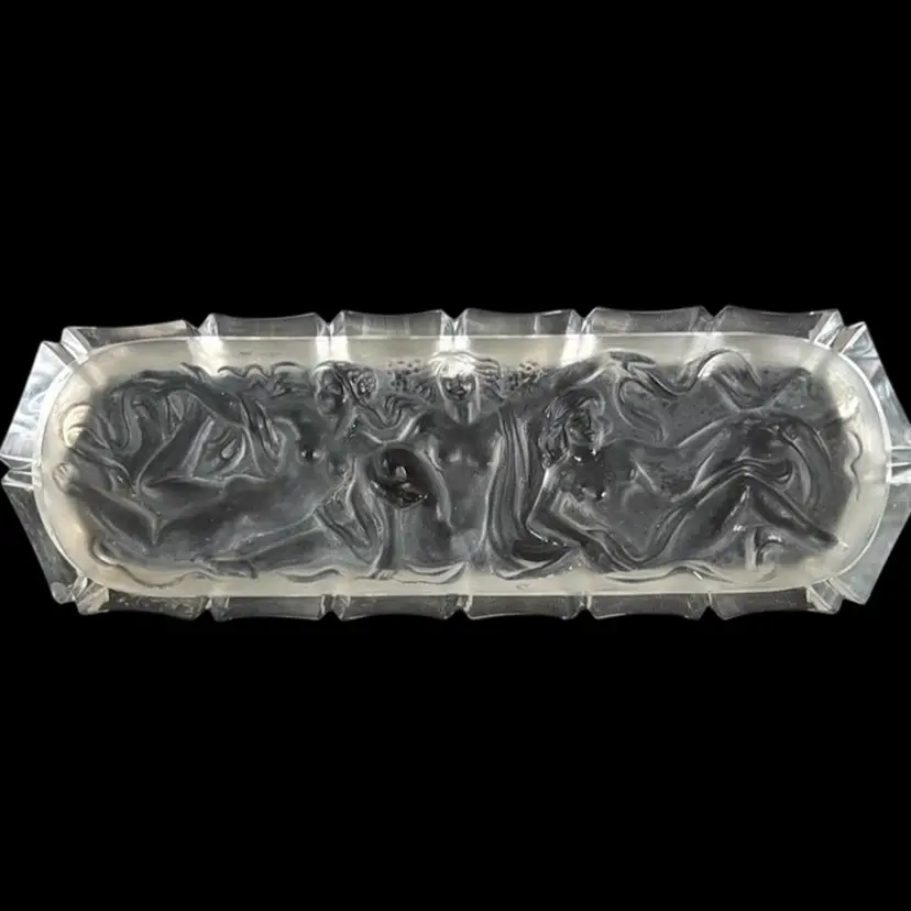 Three Nudes Art Deco Tray Made In Czechoslovakia Josef Inwald READ