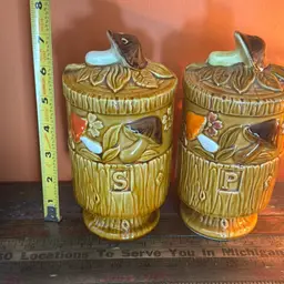 Oversized Mushroom Salt And Pepper Shakers Made In Japan