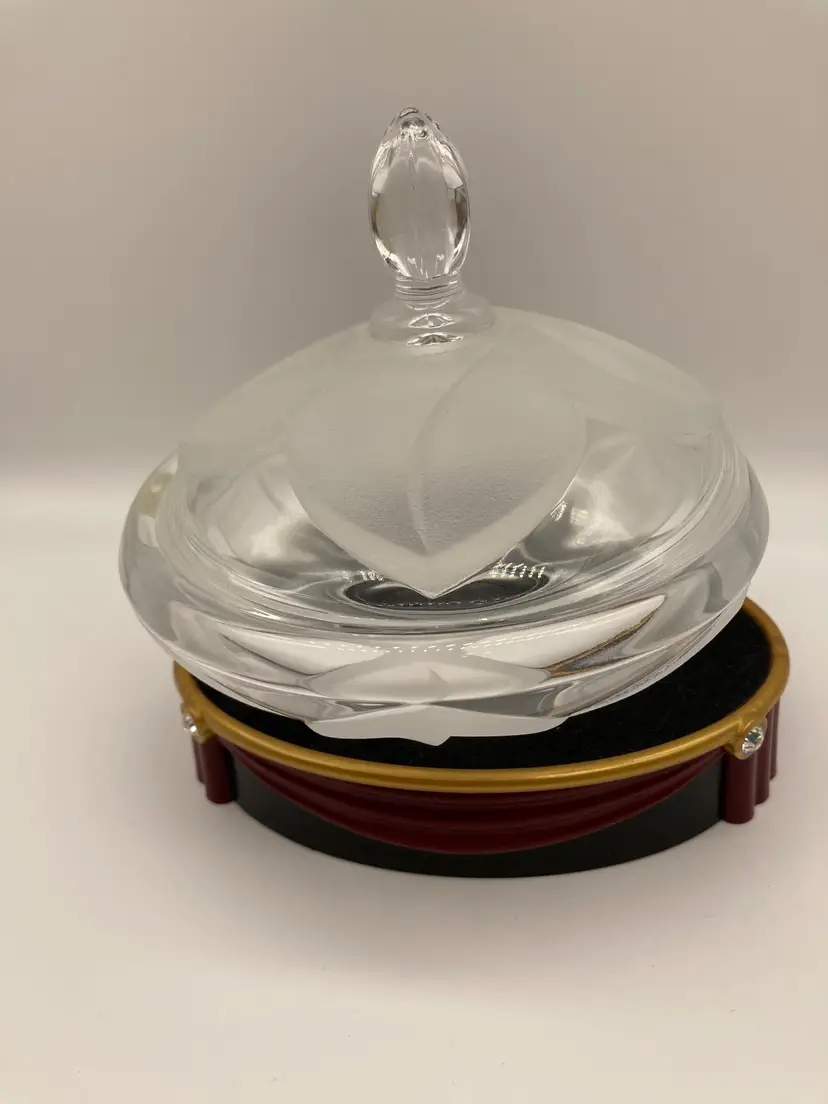 JG Durand Cristal "Satine" Florence Covered Bon Bon Candy Dish