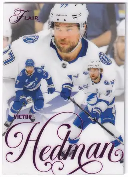 2025-26 Flair Backcheck #120 Victor Hedman Tampa Bay Lightning Hockey Card