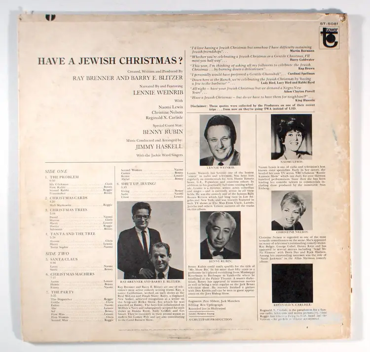 Lennie Weinrib - Have a Jewish Christmas...? (1967) Vinyl LP • Naomi Lewis