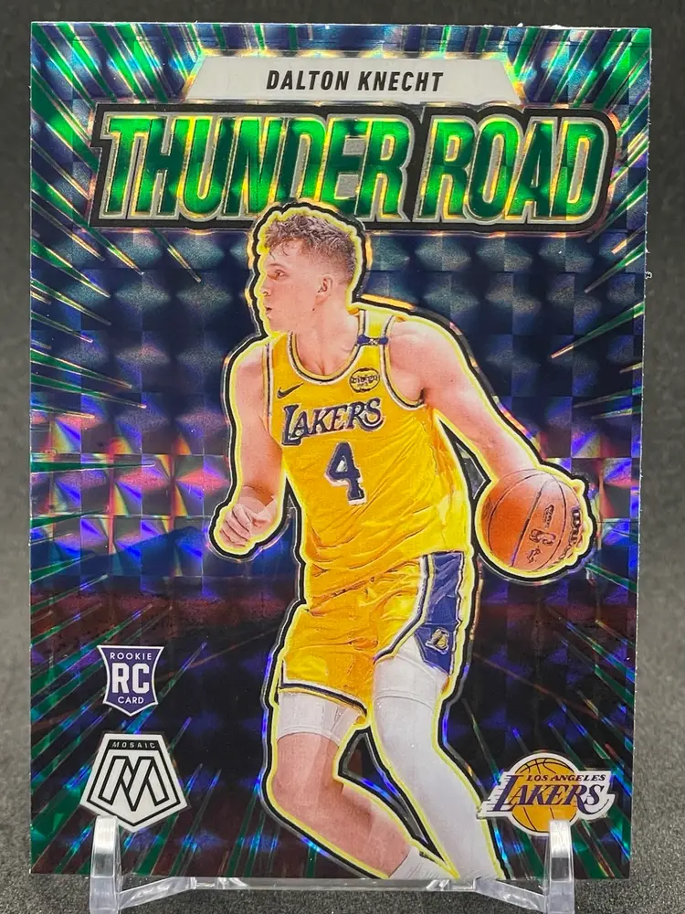Dalton Knecht 2024-25 Mosaic Thunder Road #18 Green Mosaic Prizm (RC)