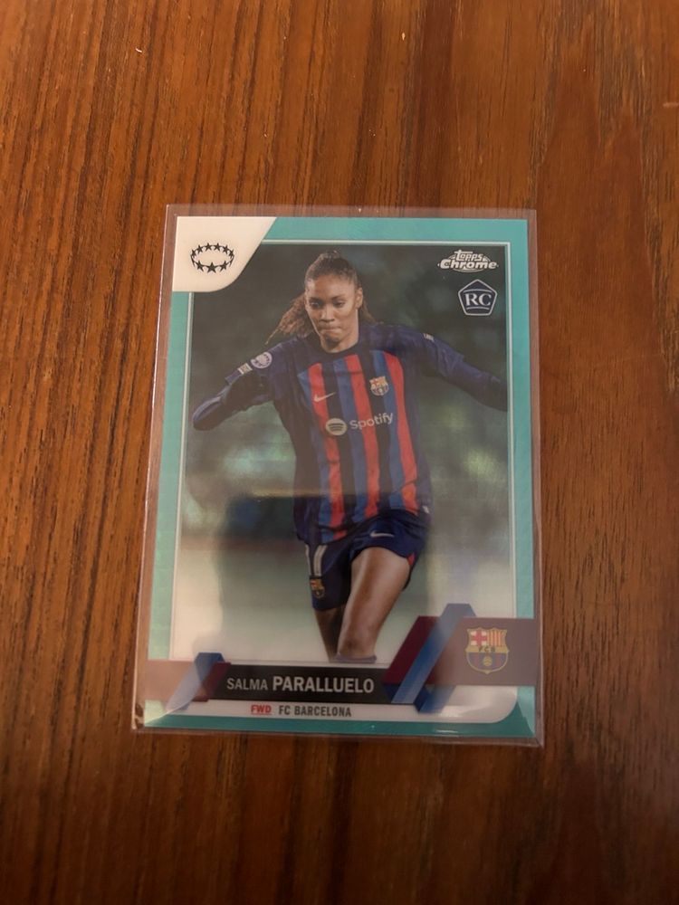 22/23 Topps Chrome UWCL Aqua Prism Refractor Salma Paralluelo FC Barcelona/Spain