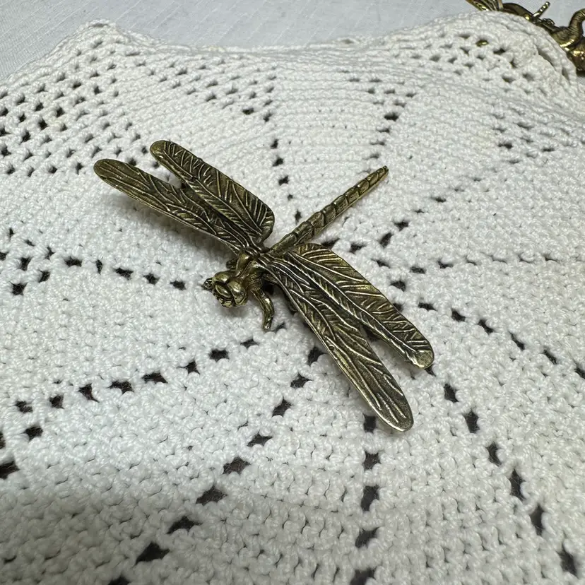 Brass Dragonfly, 3” Wide