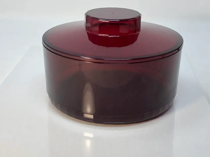 Tupperware Cranberry Acrylic Candy Container