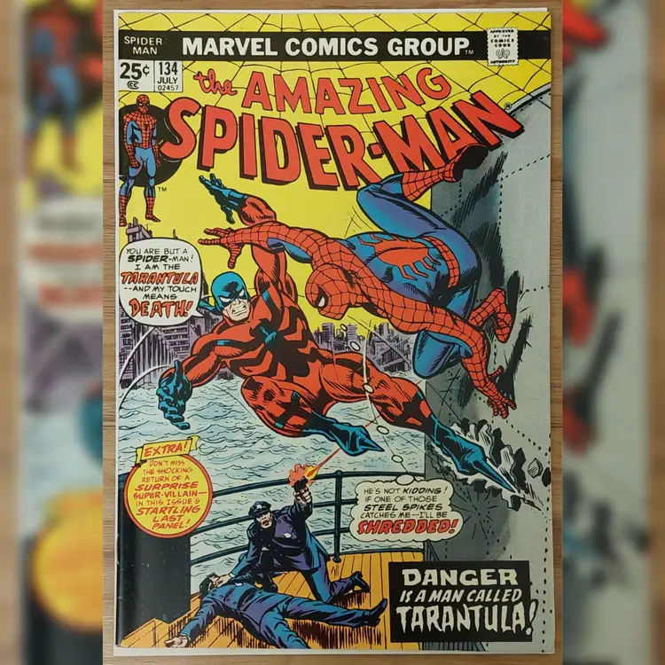 Amazing Spider-Man #134 1st Tarantula 2nd Punisher Marvel Silver Key VF+ 8.5